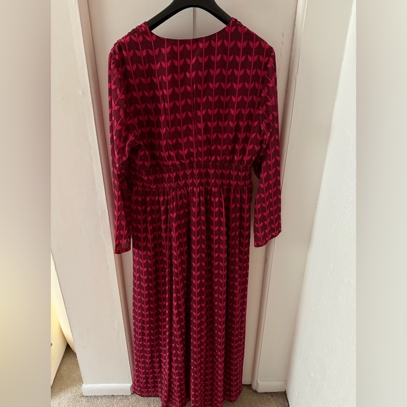 Eshakti maxi burgundy pattern dress - SZ xl - Picture 4 of 5